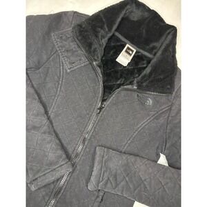 The North Face Women's Black Quilted Full Zip Sherpa Lined‎ Jacket Size Small